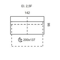 Bydgoskie Meble - ALEXANDRIA EL. 2,5 F (PUMA) | wewnętrzny z funkcją spania typu Puma