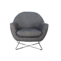 Bydgoskie Meble - EVORA Fotel | Z podstawą metalową koszową czarną