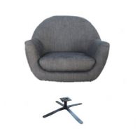 Bydgoskie Meble - EVORA Fotel | Z podstawą obrotową czarną