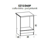 LIVEO - ELIZA Szafka EZ15/D60P | Dolna 60 | Zabudowa piekarnika