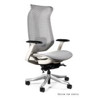 UNIQUE MEBLE - FOCUS Fotel Obrotowy ML012H | Szary | Siatka Szara | Zgodny z Rozporządzeniem z 2023 roku