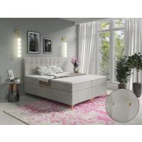 STOLLECH - GOLD Pocket Łóżko kontynentalne z pojemnikiem ( sprężyny kieszeniowe 7-strefowe) | 160/200