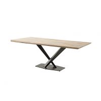 MC AKCENT - GRAVINA Stół 200x90 | Dab lity burgundzki olejowany | Stelaż metal | GRS20RBZ