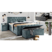 MEBLE BEST - HAMMONTON Łóżko Kontynentalne | Megacomfort HR | ukryty pojemnikiem na pościel | 180x200