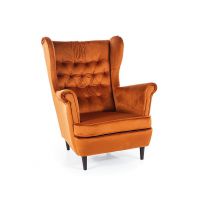 SIGNAL - HARRY Velvet Fotel | Tkanina | Cynamon | Bluvel 4215 | Nogi wenge | z PL