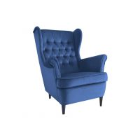 SIGNAL - HARRY Velvet Fotel | Tkanina | Granatowy | Bluvel 86 | Nogi wenge | z PL