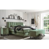 MEBLE BEST - HARTFORD Łóżko 180x200 | Topper HR 6 cm