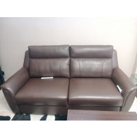 FENIKS MEBLE - LOREN Zestaw | Sofa 2,5F z funkcją spania + Fotel 1EL z elektryczną funkcją relaks | Skóra naturalna Federica Dark brown | DOSTĘPNY OD RĘKI