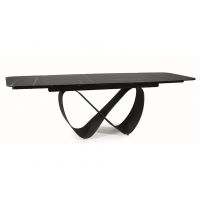 SIGNAL - INFINITY CERAMIC Stół 160-240x95cm | Czarny | Azario Black | Stelaż Czarny