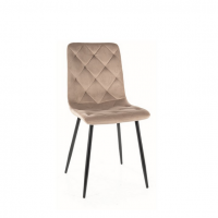 SIGNAL - JERRY Velvet Krzesło | Tkanina | Ciemny Beż Bluvel 40 | Stelaż czarny