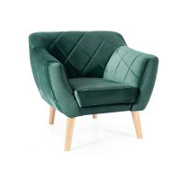 SIGNAL - KARO 1 Velvet Fotel | Zielony | Bluvel 78 | Nogi BUK | z PL