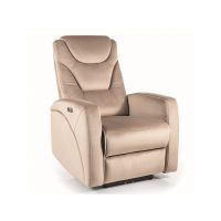 SIGNAL - KRONOS Velvet Fotel rozkładany elektrycznie | Tkanina | Beż Bluvel 40 | z MR