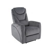 SIGNAL - KRONOS Fotel rozkładany elektrycznie | Tkanina | Szary Bluvel 14 | z MR