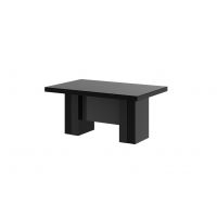 HUBERTUS - LARGO Stół 160-400x89 | Czarny Mat | Czarny połysk
