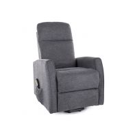 SIGNAL - LETO BREGO Fotel rozkładany elektrycznie | Tkanina Brego Ciemny szary 18 | z MR