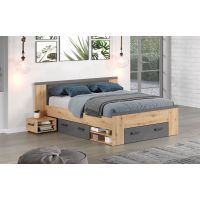 MC AKCENT - FOLLOW Łóżko z dwoma szafkami nocnymi 140/200 | 2228295E2