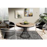 BEST LOFT - LUCCA Stół okrągły | 100-140 | z maskownicą | Artisan | PROMOCJA | DOSTĘPNE OD RĘKI