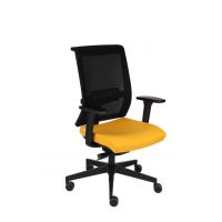 GROSPOL - LEVEL Fotel Obrotowy BS Chrom / Black | Mechanizm Synchro Plus SP1 - Synchro z Regulacją Głębokości | Podłokietniki 3D | Zgodny z Rozporządzeniem z 2023 roku