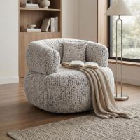 Mars Meble - LUMI Fotel na obrotowej podstawie | CREME – Rimba 03 | PROMOCJA