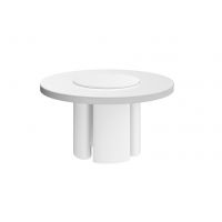 HUBERTUS - GLAMOUR MIRACOLO Stół 140 | Biały połysk | Chrom