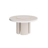 HUBERTUS - GLAMOUR MIRACOLO Stół 140 | Kaszmir mat | Chrom