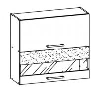 LIVEO - MODENA Szafka MD9/G80W | Górna 80 | Z witryną