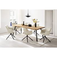 MC AKCENT - MALMOE Stół 180x100 | Krawędź B trapez ścięty w dół | Dąb dziki olejowany | MAL18BBE | Stelaż 4 nogi | MAL4GEAL