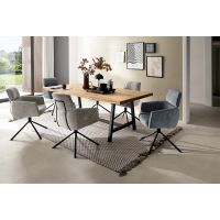 MC AKCENT - MALMOE Stół 160x100 | Krawędź A prosta | Dąb dziki olejowany | MAL16ABE | Stelaż A | MALA16AL