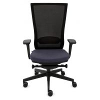 GROSPOL - MARTI Fotel Obrotowy BS Chrom / Black | Mechanizm LP11 Plus - Synchro z Regulacją Głębokości | Podłokietniki 3D | Zgodny z Rozporządzeniem z 2023 roku