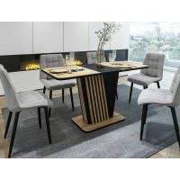 SIGNAL - NEVIO Stół 125-170x75 | Dąb artisan | Czarny | z PL