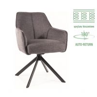 SIGNAL - NOTTI BREGO Krzesło | Obrót siedziska | Ciemny Szary 18 | Stelaż Czarny mat
