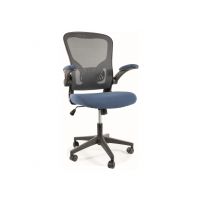 SIGNAL - Q-333 Fotel obrotowy | Szary | Niebieski