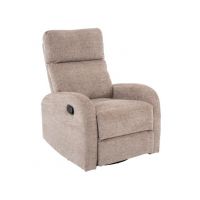 SIGNAL - OLIMP RAVEN Fotel rozkładany z funkcją bujania | Tkanina Raven 30 Ciemny beż | z MR | DOSTĘPNY OD RĘKI