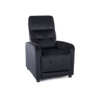 SIGNAL - OTUS Velvet Fotel rozkładany manualnie | Tkanina | Czarny Bluvel 19 | z MR