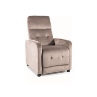 SIGNAL - OTUS Velvet Fotel rozkładany manualnie | Tkanina | Ciemny beż Bluvel 40 | z MR