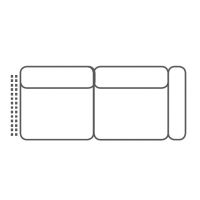 FENIKS MEBLE - PESARO Sofa 2,5 R z prawym bokiem