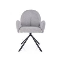 SIGNAL - PLANET RAVEN Krzesło | Obrót siedziska | Tkanina Raven Szary 06 | Stelaż Czarny mat