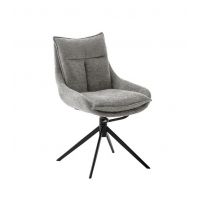 MC AKCENT - PARKER S Krzesło | Obrót siedziska | Metal lakier czarny mat | Tkanina Jasny Antracyt | PK4S60AN