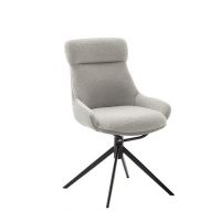 MC AKCENT - PELION S Krzesło | Obrót siedziska | Metal lakier czarny mat | Tkanina Jasnoszara | PL4S54LG