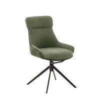 MC AKCENT - PELION S Krzesło | Obrót siedziska | Metal lakier czarny mat | Tkanina Oliwka | PL4S54OL
