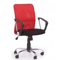 HALMAR - TONY Fotel Obrotowy | Czerowno - Czarny | DOSTĘPNY OD RĘKI