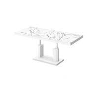 HUBERTUS - QUADRO LUX Ławostół | Super Print | Marmur | Marble White HG | Biały połysk