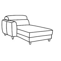 Bydgoskie Meble - BOSTON Segm. REC/BK L | Lewy z pojemnikiem