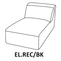 Bydgoskie Meble - MONACO EL REC/BK | element bez boków | z pojemnikiem na pościel