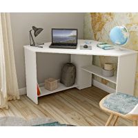 HELVETIA MEBLE WIERUSZÓW - RINO Biurko narożne 2497LY03 | Laminat | Biały