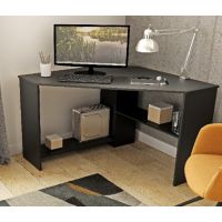 HELVETIA MEBLE WIERUSZÓW - RINO Biurko narożne 24W3LY03 | Laminat | Onyks Czarny