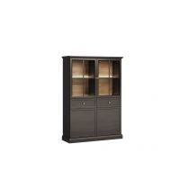 GAŁA MEBLE - LUCCA Czarny Grafit Witryna W4D2S