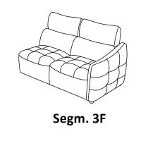 Bydgoskie Meble - DAVOS Segm.3F P | Segment 3 z prawym bokiem | funkcja spania | stelaż włoski