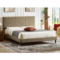 SIGNAL - SAVANA VELVET Łóżko 140x200 | Beż Tapicerka BLUVEL 28