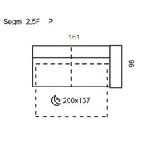 Bydgoskie Meble - ALEXANDRIA Segm. 2,5F P prawy | funkcja spania typu Puma